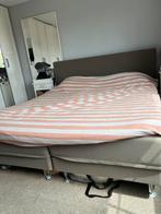 Electrisch verstelbare boxspring 180x210 swiss sense, Ophalen, Gebruikt, Bruin, 210 cm