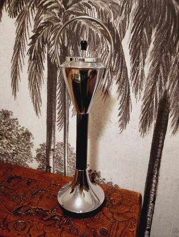 Vintage chromen duw asbak periode jaren 70  beschikbaar voor biedingen