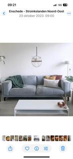 Grijze 3-zitsbank met uitwasbare hoezen, Ophalen, Gebruikt, Driepersoons, 75 tot 100 cm