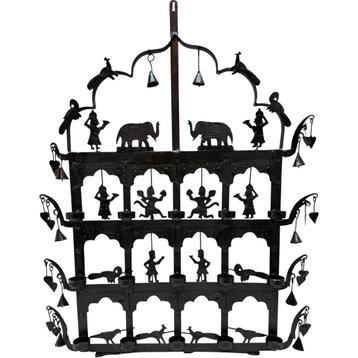 Smeedijzeren Waxinehouder met Decoratieve Figuren–20x67x86 c beschikbaar voor biedingen