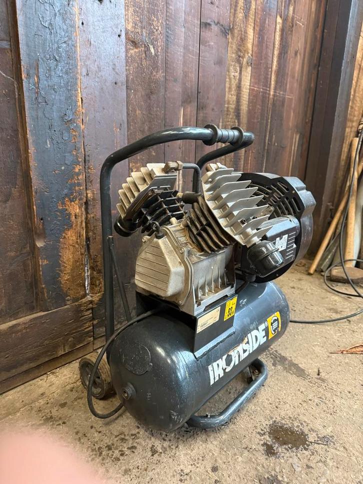 Ironside Compressor 24L - Goedwerkend en Stil!, Doe-het-zelf en Verbouw, Compressors, Gebruikt, 6 tot 10 bar, Minder dan 25 liter