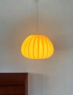 Vintage lamellen hanglamp, Lars Schiøler ‘70, Vintage retro buisframe design rotan webbing papercord deens, Ophalen of Verzenden