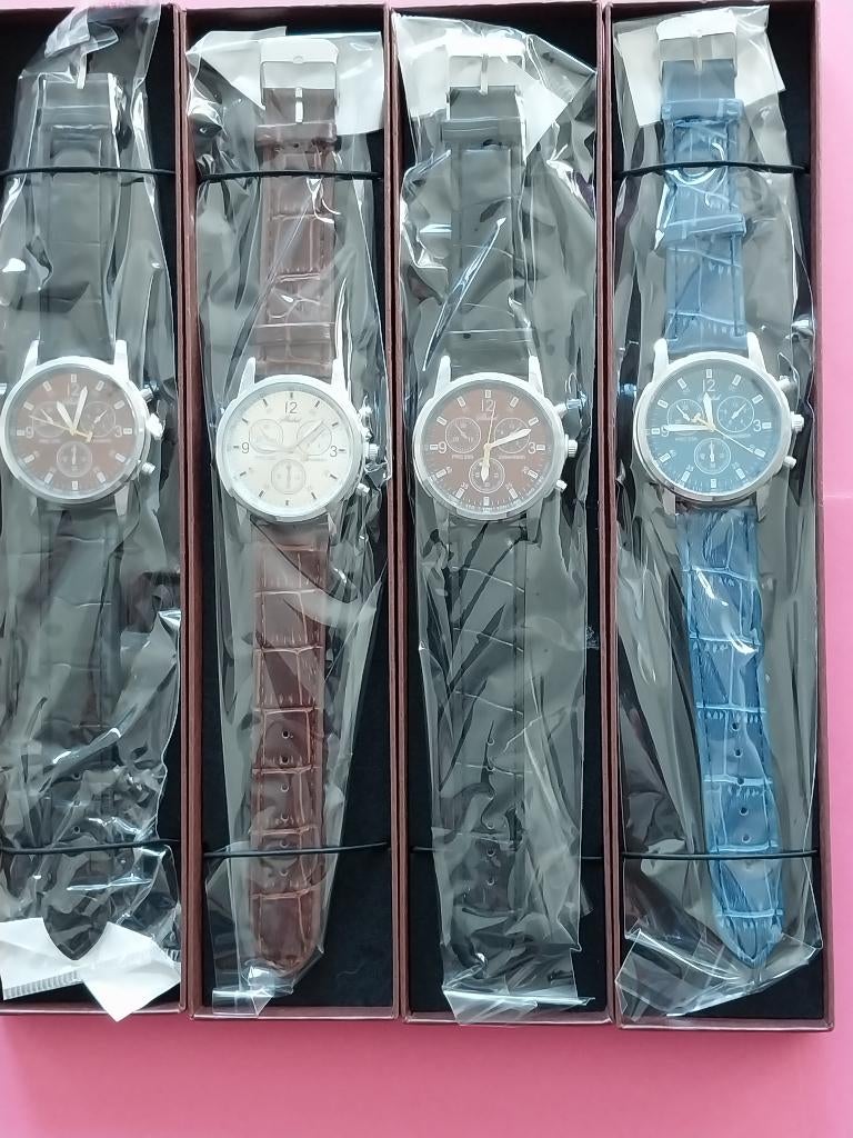 heren horloge  4 stuks, Overige merken, Staal, Polshorloge, Nieuw