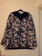 2 zijdige blauwe bloemenprint jas maat L, Kleding | Dames, Ophalen of Verzenden, Zo goed als nieuw, Maat 42/44 (L), Blauw