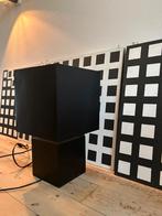 Jan Des Bouvrie - 'Cube' Tafellamp - 90'S Zwart, Huis en Inrichting, Lampen | Tafellampen, Hout, Gebruikt, Ophalen of Verzenden
