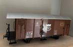 Mooie grote boxwagon (bruin) G spoor voor LGB - kersttrein, Ophalen of Verzenden, Gebruikt, Gelijkstroom, Overige merken