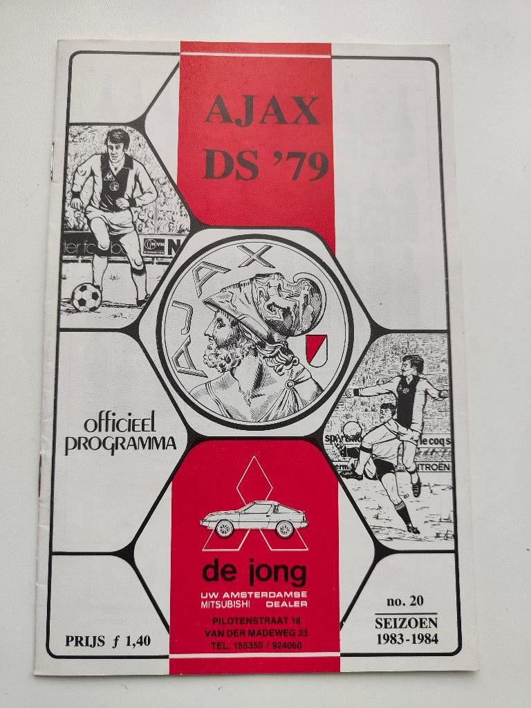 AJAX - DS 79 Programma blad seizoen 1983-1984 no 20, Verzamelen, Verzenden, Zo goed als nieuw, Ajax, Overige typen