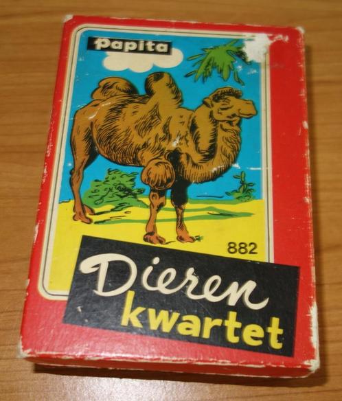 Dierenkwartetspel Papita nr. 882 uit 1978, Hobby en Vrije tijd, Gezelschapsspellen | Kaartspellen, Zo goed als nieuw, Drie of vier spelers