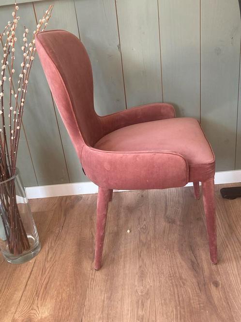 Polspotten Design Stoel Roze Velvet, Huis en Inrichting, Stoelen, Nieuw, Eén, Stof, Overige kleuren, Ophalen