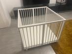100x96 box wit gebruikt met boxkleed, Kinderen en Baby's, Boxen, Ophalen, Gebruikt, Vierkant, In hoogte verstelbaar