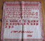 Antieke merklap - 1906, Ophalen of Verzenden