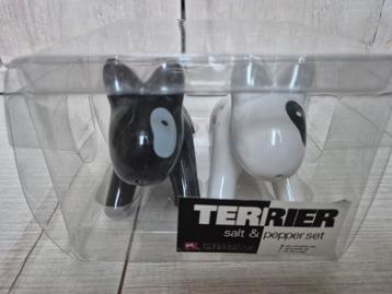 Peper & Zout stel/ Salt & Peper set: Terrier, NIEUW  beschikbaar voor biedingen