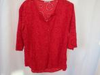 rode broderie blouse o.t.o. 54,5 cm cm New Collection italy, Ophalen of Verzenden, Gedragen, Rood