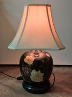 Set authentieke Chinese tafellamp porselein bloemen, Huis en Inrichting, Ophalen, Gebruikt