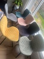 Kleurrijke Set van 6 Eetkamerstoelen, Huis en Inrichting, Stoelen, Ophalen, Overige materialen, Gebruikt, Overige kleuren