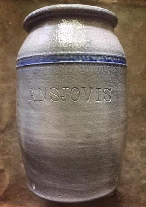 Ansjovis pot keuls antieke keuken pollepelpot uien pasta etc, Antiek en Kunst, Antiek | Keramiek en Aardewerk, Ophalen of Verzenden