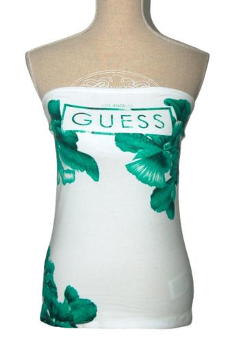 Nieuw Guess topje, strapless top, wit/groen, M. S beschikbaar voor biedingen