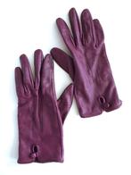 Vintage 60s 70s leren handschoenen handschoentjes paars leer, Handschoenen, Vintage, Zo goed als nieuw, Verzenden