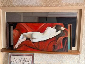 Olieverf Naakt op Sofa beschikbaar voor biedingen