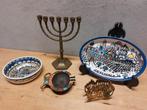 Set Judaica / Israël – Menorah, Jerusalem schalen & decorati, Ophalen of Verzenden