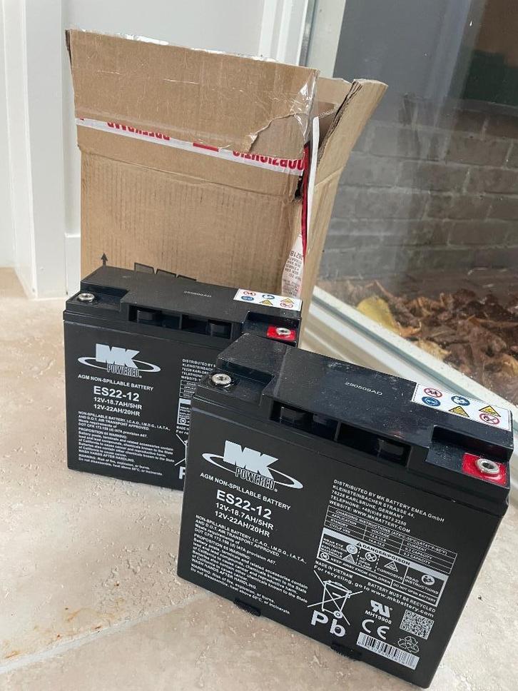 Twee MK Battery 12 volt 22 Ah AGM (ES22-12), Auto-onderdelen, Accu's en Toebehoren, Nieuw, Ophalen of Verzenden