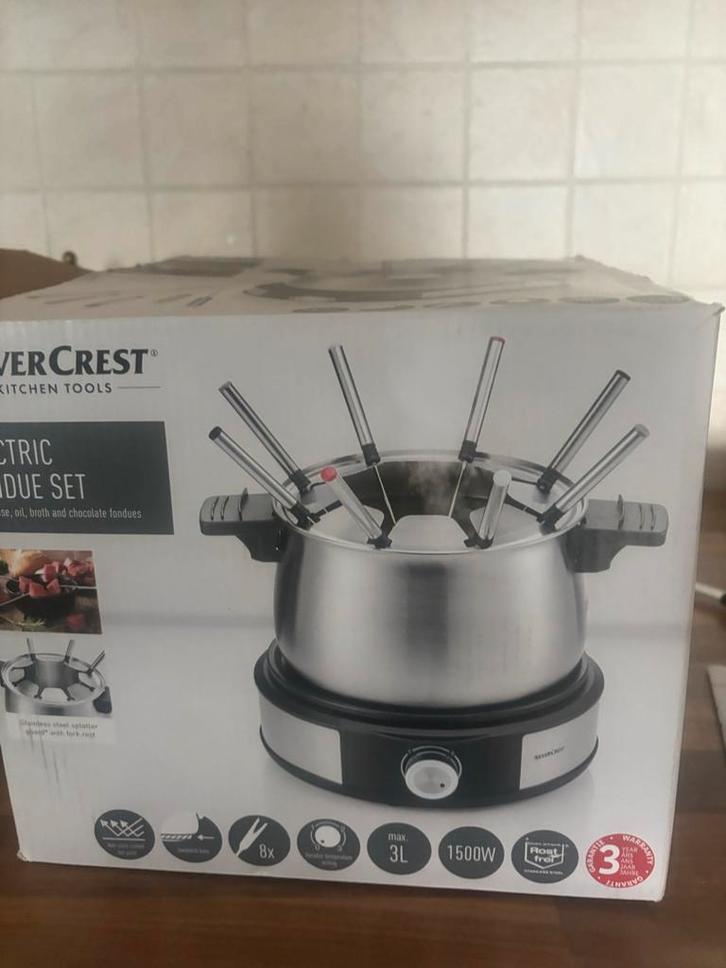 Elektrische Fondueset Silvercrest 1500W - Nieuwstaat, Witgoed en Apparatuur, Fonduesets, Nieuw, Fondueset, Elektrisch, Ophalen