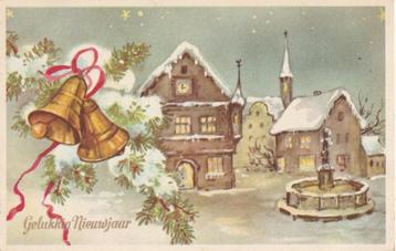 KERST DORP SNEEUW JAREN 50 MOOIE OUDE KAART KH866 beschikbaar voor biedingen