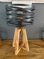 Stijlvolle Tafellamp met Houten Onderstel, Ophalen, Zo goed als nieuw, Hout, Minder dan 50 cm