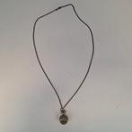 Middellange messingkleurige ketting met klokje, Sieraden, Tassen en Uiterlijk, Kettingen, Gebruikt, Overige kleuren, Verzenden