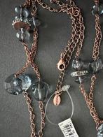 NIEUW: PILGRIM DANISH DESIGN lange ketting brons blauw, Overige materialen, Nieuw, Met strass, Verzenden