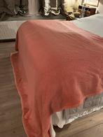 SOLE MIO DEKEN 100% WOL OUDROZE TWEEPERSOONS GROOT ZGSTAAT, Gebruikt, Tweepersoons, Ophalen of Verzenden, Deken of Dekbed