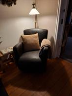 Vintage landelijke lees-stoel of fauteuil - Bruin, Huis en Inrichting, Fauteuils, Ophalen, Gebruikt, 75 tot 100 cm, 50 tot 75 cm