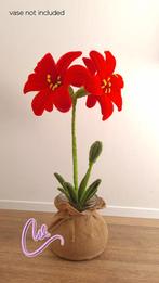 Handgemaakte Amaryllis van Chenilledraad, Ophalen of Verzenden, Nieuw, Binnen