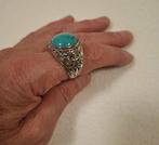 Balinese Taru Tree ring, 925 zilver, turkoois met vergulding, 20 of groter, Verzenden, Nieuw, Dame of Heer