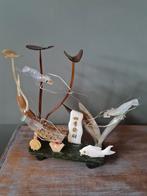Kunstwerk zee Kunst thema zee met garnalen Japans of Chinees, Antiek en Kunst, Ophalen of Verzenden