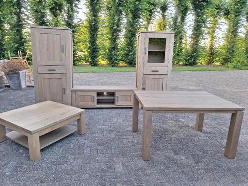 Programma met kasten, dressoir, eettafel en salontafel eiken, Huis en Inrichting, Complete eetkamers, Gebruikt, 4 tot 6 stoelen