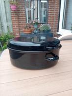 Zwarte gietijzeren  braadslede, Ophalen, Gietijzer, Koekenpan of Braadpan