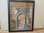 Schilderij oud Cairo uit Egypte van papyrus, Antiek en Kunst, Ophalen