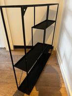 Stijlvolle zwarte metalen wandrek, Ophalen, Met plank(en), 50 tot 100 cm, Zo goed als nieuw