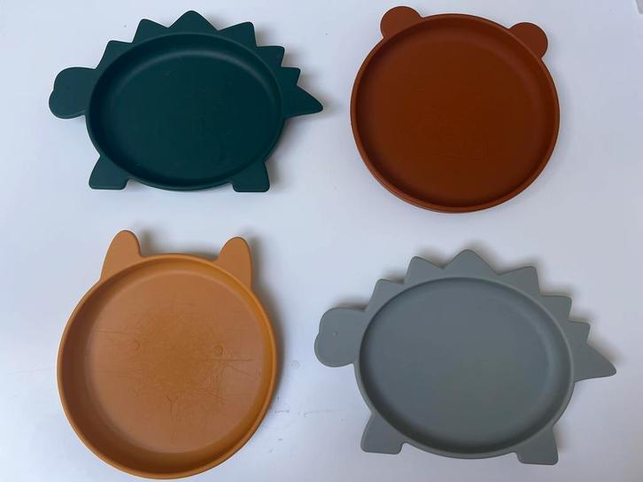 Liewood siliconen kinderbordjes (4 stuks), Kinderen en Baby's, Kinderspulletjes, Gebruikt, Ophalen of Verzenden