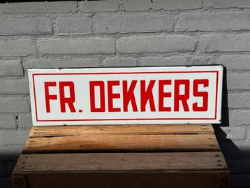 Emaille bord FR. dekkers beschikbaar voor biedingen