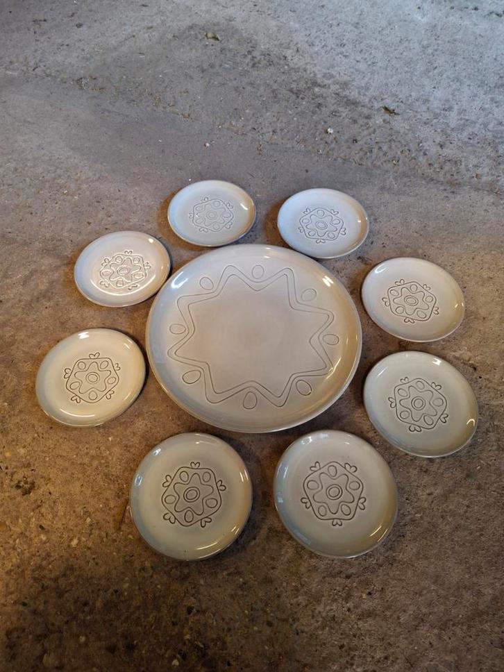Vintage Fris Gebakservies - Jaren 50/60, Antiek en Kunst, Antiek | Servies compleet, Ophalen of Verzenden