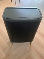 Brabantia Bo Touch Bin Hi 60 liter zwart, Huis en Inrichting, 50 tot 75 cm, Verzenden, 40 liter of meer, Zo goed als nieuw