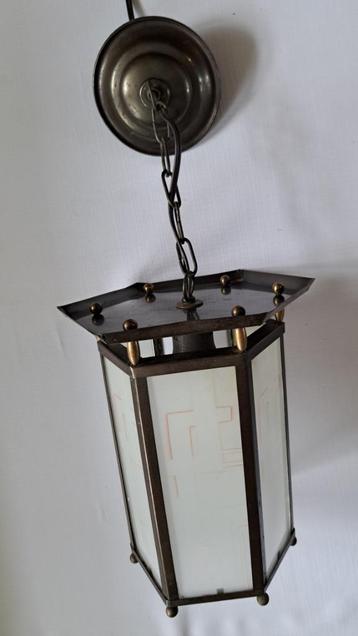 Antieke lantaarn lamp hallamp art deco hanglamp art nouveau beschikbaar voor biedingen