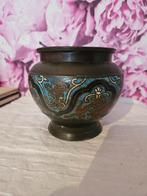 Cloisonne bloempot 13.5 hoog ,12 breed, Ophalen of Verzenden