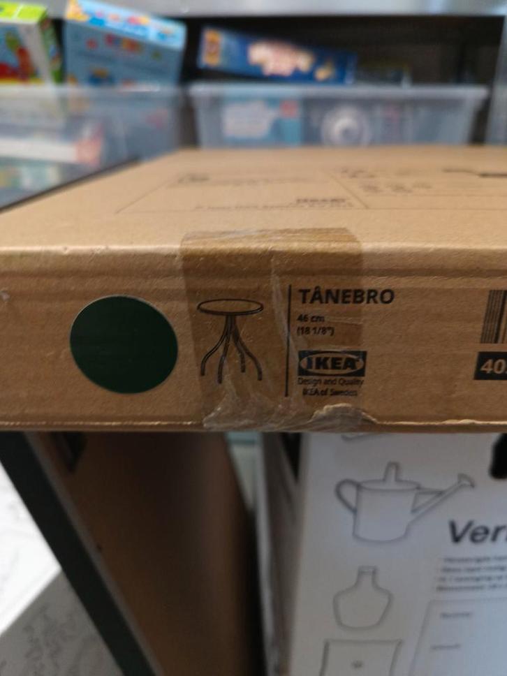 IKEA TÄNEBRO groen Bijzettafel - Nieuw in doos!, Huis en Inrichting, Tafels | Bijzettafels, Nieuw, Rond, 45 tot 60 cm, Minder dan 55 cm