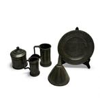 Lot antiek tin (5x), Antiek en Kunst, Antiek | Tin, Ophalen of Verzenden