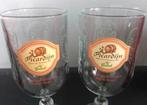 Vintage GROLSCH PICARDIJN bierglas glas beugelfles voet, Ophalen of Verzenden, Zo goed als nieuw, Glas of Glazen, Grolsch