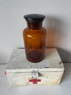 Oude glazen apothekersfles, Antiek en Kunst, Curiosa en Brocante, Ophalen of Verzenden