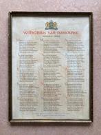 Wilhelmus originele druk en ingelijst uit 1939 Leiter-Nypels, Ophalen